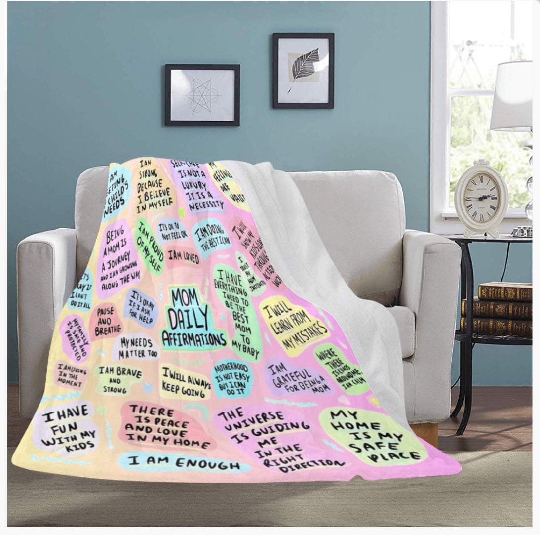 Moms Daily Affirmation Blanket 54x70 Ultra Fleeced