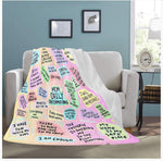 Load image into Gallery viewer, Moms Daily Affirmation Blanket 54x70 Ultra Fleeced
