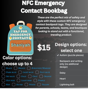 NFC Emergency Contact Bookbag