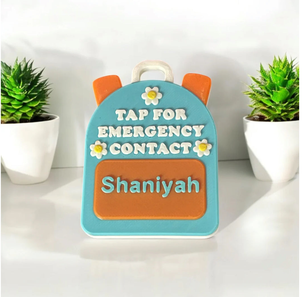NFC Emergency Contact Bookbag
