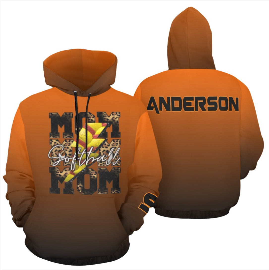 Softball mom Ombrè Hoodie