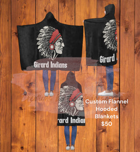 Custom Hooded Flannel Blankets 50x60