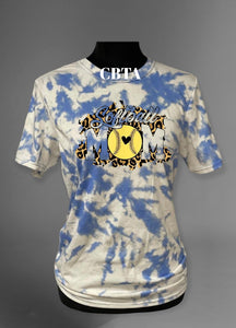 Leopard Softball Mom Bleached Tee